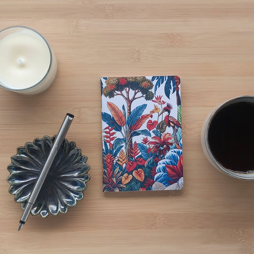 Carnet de Notes A6 Fait Main - Jungle de Soie