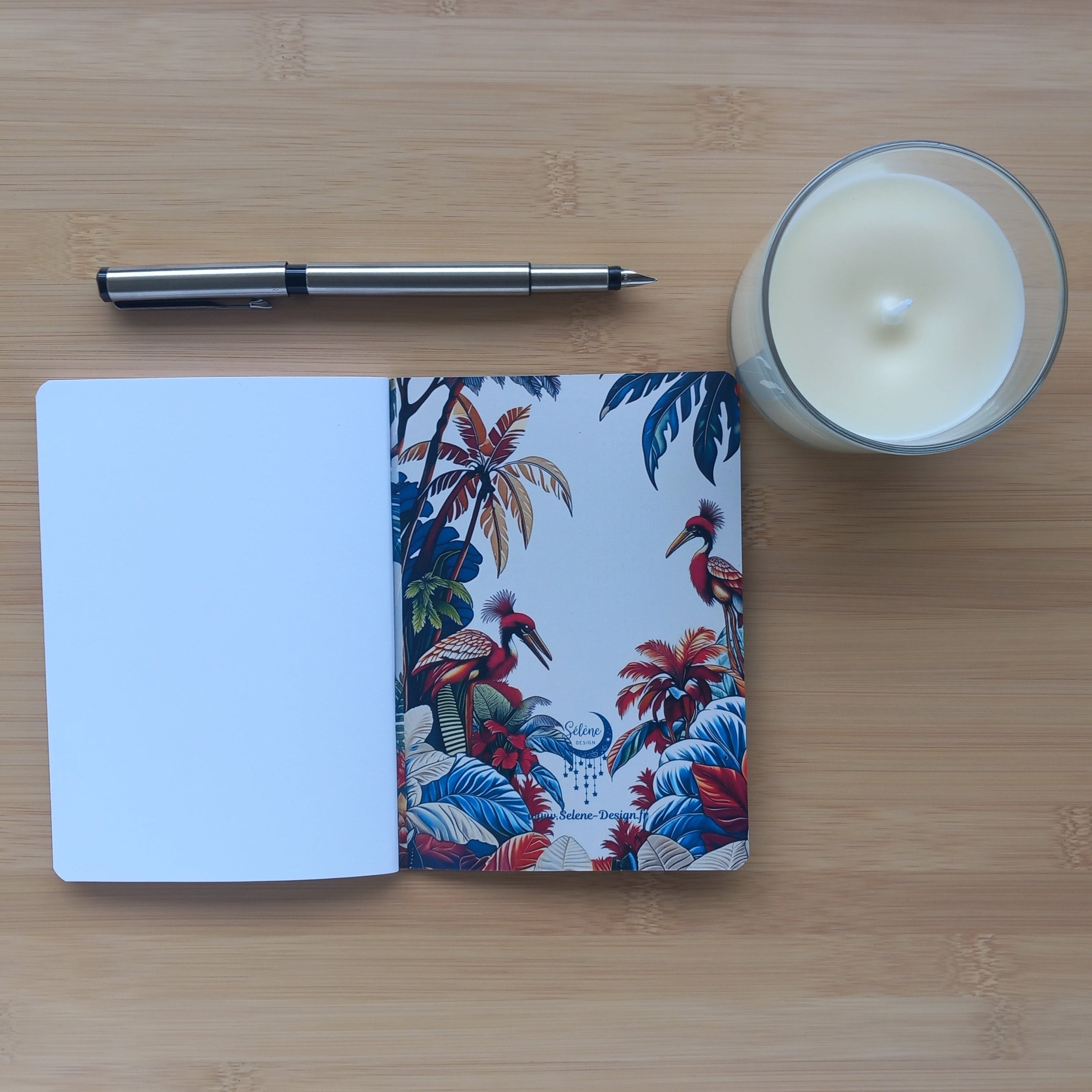 Carnet de Notes A6 Fait Main - Jungle de Soie