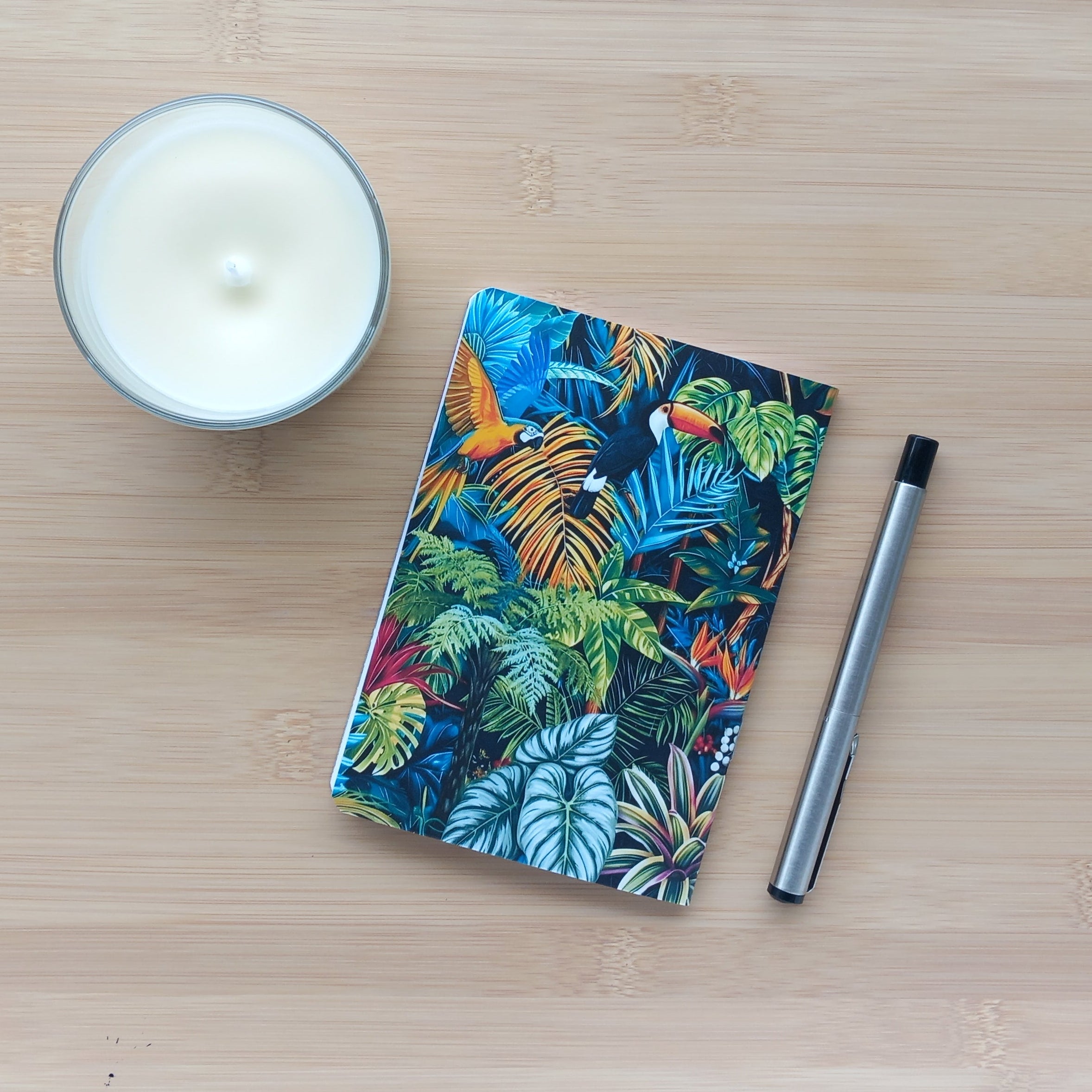 Carnet de Notes A6 Fait Main - Maximalisme Tropical