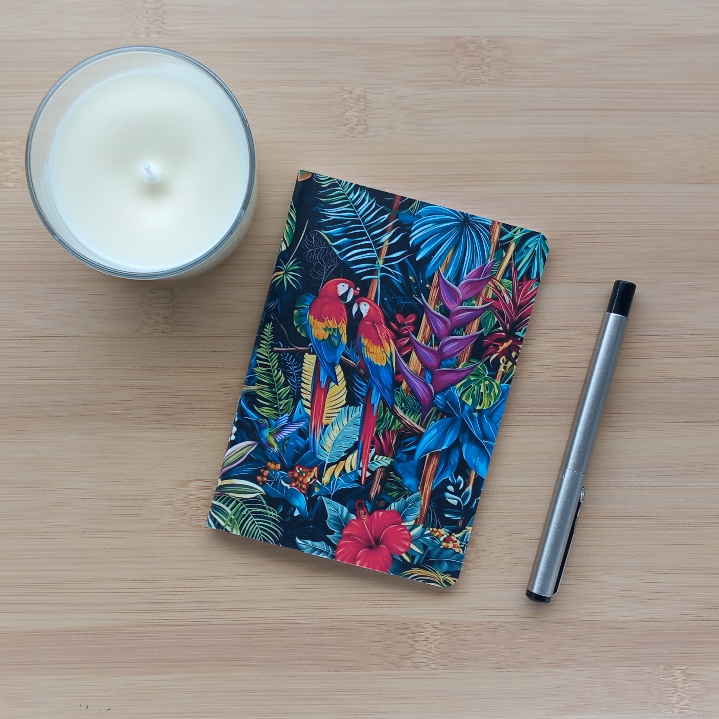 Carnet de Notes A6 Fait Main - Maximalisme Tropical
