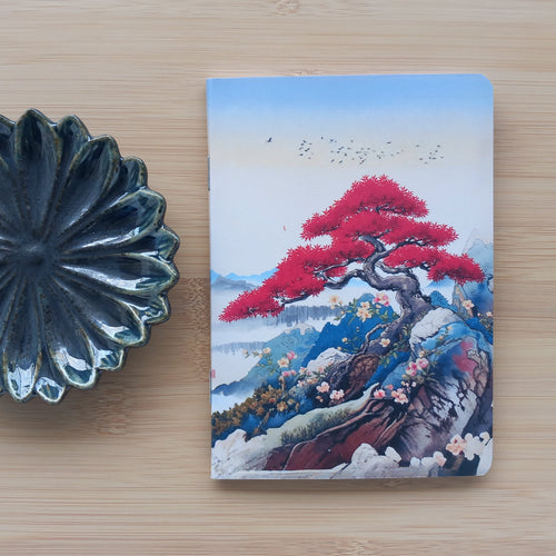Carnet de Notes A6 Fait Main - Cimes Vermillon du Levant