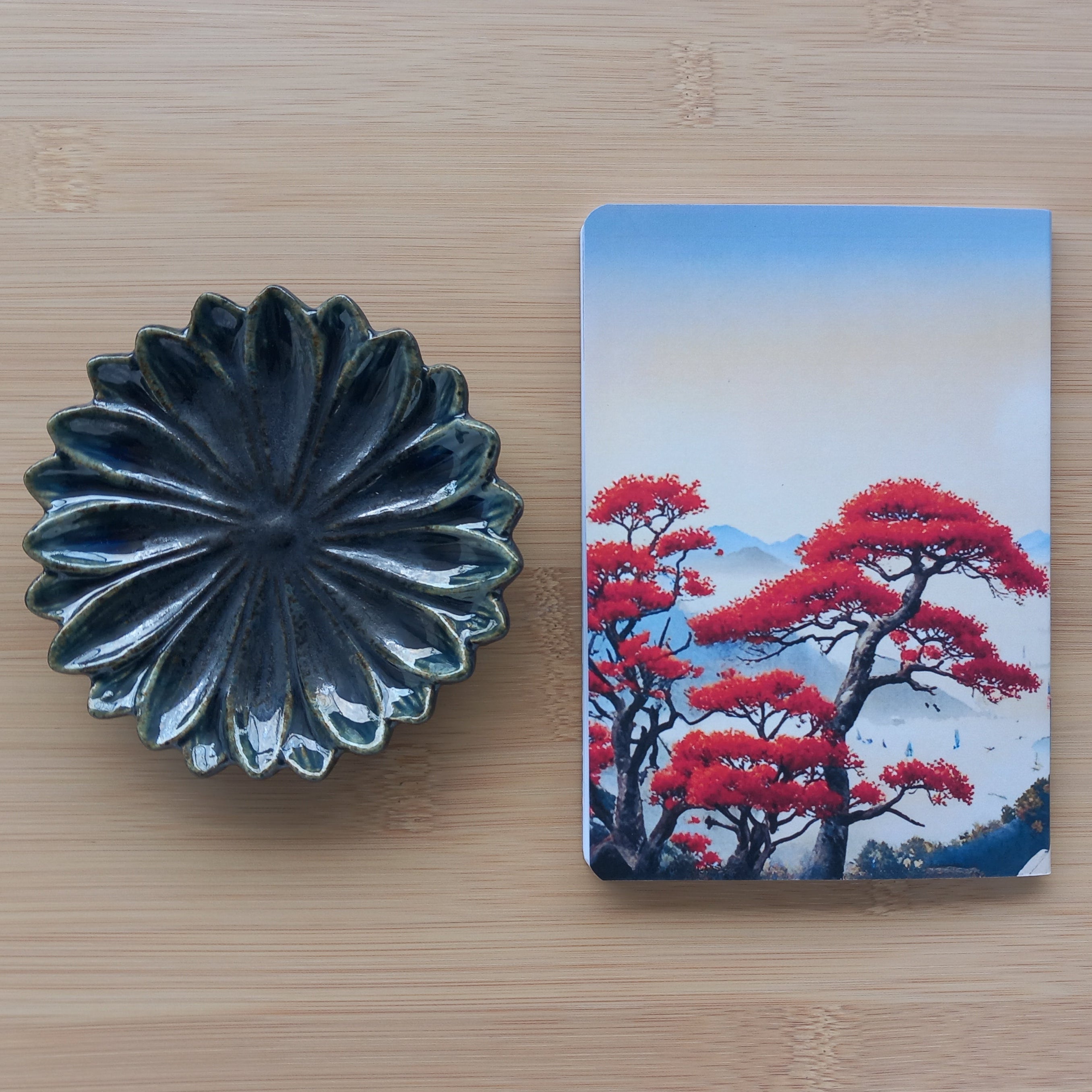 Carnet de Notes A6 Fait Main - Cimes Vermillon du Levant