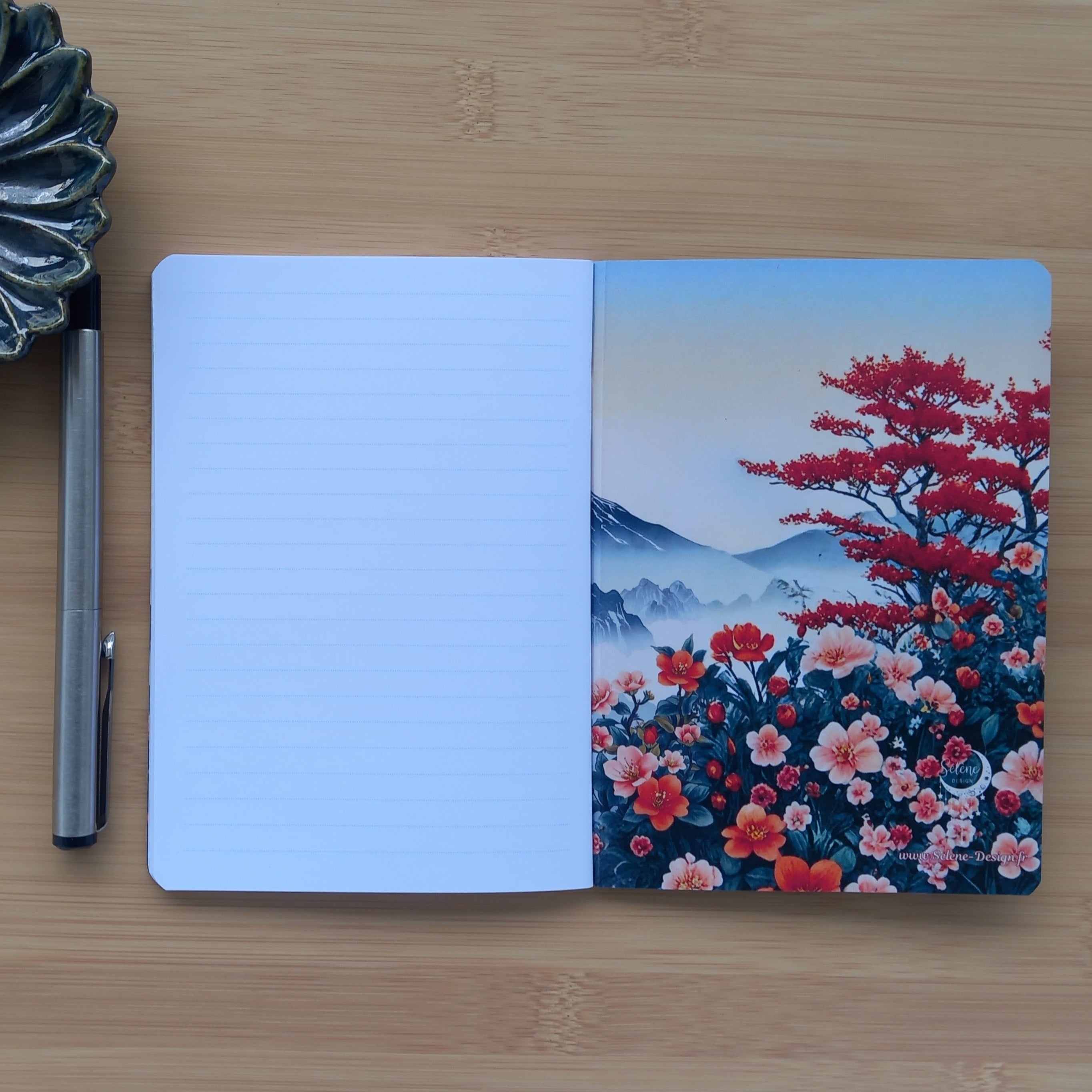 Carnet de Notes A6 Fait Main - Cimes Vermillon du Levant